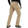 imageTACVASEN Mens Winter Pants 9 Pockets Fleece Snow Hiking Pants WaterResistant Warm Softshell Thick Tactical PantsKhaki