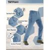 imageTACVASEN Mens Winter Pants 9 Pockets Fleece Snow Hiking Pants WaterResistant Warm Softshell Thick Tactical PantsLight Blue