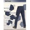imageTACVASEN Mens Winter Pants 9 Pockets Fleece Snow Hiking Pants WaterResistant Warm Softshell Thick Tactical PantsNavy