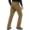 imageTACVASEN Mens Winter Pants 9 Pockets Fleece Snow Hiking Pants WaterResistant Warm Softshell Thick Tactical PantsSand