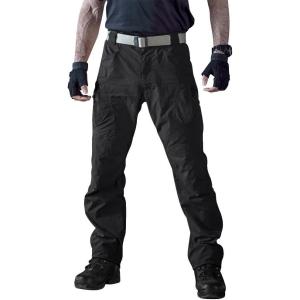 imageTACVASEN Mens Tactical Pants Lightweight 9 Pockets Cargo Hiking Pants Water Resistant Work Pants for Men ConstructionBlack