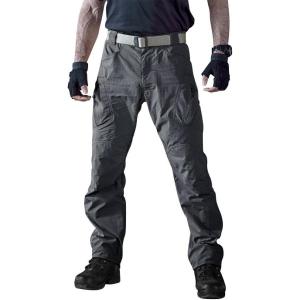 imageTACVASEN Mens Tactical Pants Lightweight 9 Pockets Cargo Hiking Pants Water Resistant Work Pants for Men ConstructionGray