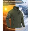 imageTACVASEN Mens Special Ops Military Jacket Water Resistant Windproof Tactical Winter Zip Up Rain Coat Hunting OutdoorsGreen