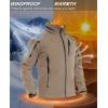 imageTACVASEN Mens Special Ops Military Jacket Water Resistant Windproof Tactical Winter Zip Up Rain Coat Hunting OutdoorsKhaki
