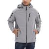 imageTACVASEN Mens Special Ops Military Jacket Water Resistant Windproof Tactical Winter Zip Up Rain Coat Hunting OutdoorsLight Grey