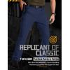 imageTACVASEN Mens Tactical Cargo Pants Cotton 9 Pockets Work Pants Stretch Hiking Pants Lightweight Outdoor Workout PantNavy