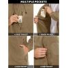 imageTACVASEN Mens Tactical Fleece Jacket Heavyweight Military Hoodie with 6 Pockets Winter Warm Coats Windproof OutdoorBrown