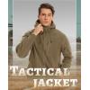 imageTACVASEN Mens Tactical Fleece Jacket Heavyweight Military Hoodie with 6 Pockets Winter Warm Coats Windproof OutdoorBrown