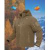 imageTACVASEN Mens Tactical Fleece Jacket Heavyweight Military Hoodie with 6 Pockets Winter Warm Coats Windproof OutdoorBrown
