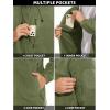 imageTACVASEN Mens Tactical Fleece Jacket Heavyweight Military Hoodie with 6 Pockets Winter Warm Coats Windproof OutdoorGreen