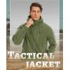 imageTACVASEN Mens Tactical Fleece Jacket Heavyweight Military Hoodie with 6 Pockets Winter Warm Coats Windproof OutdoorGreen