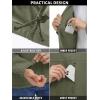 imageTACVASEN Mens Tactical Jackets Softshell Fleece Lined Lightweight Coats with Pockets Water Resistant Outdoor HikingAgreen