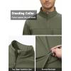 imageTACVASEN Mens Tactical Jackets Softshell Fleece Lined Lightweight Coats with Pockets Water Resistant Outdoor HikingAgreen
