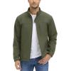 imageTACVASEN Mens Tactical Jackets Softshell Fleece Lined Lightweight Coats with Pockets Water Resistant Outdoor HikingAgreen