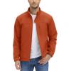 imageTACVASEN Mens Tactical Jackets Softshell Fleece Lined Lightweight Coats with Pockets Water Resistant Outdoor HikingDark Orange