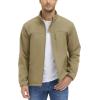 imageTACVASEN Mens Tactical Jackets Softshell Fleece Lined Lightweight Coats with Pockets Water Resistant Outdoor HikingKhaki