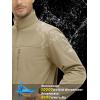 imageTACVASEN Mens Tactical Jackets Softshell Fleece Lined Lightweight Coats with Pockets Water Resistant Outdoor HikingKhaki