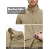 imageTACVASEN Mens Tactical Jackets Softshell Fleece Lined Lightweight Coats with Pockets Water Resistant Outdoor HikingKhaki