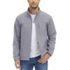imageTACVASEN Mens Tactical Jackets Softshell Fleece Lined Lightweight Coats with Pockets Water Resistant Outdoor HikingLight Grey