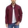 imageTACVASEN Mens Tactical Jackets Softshell Fleece Lined Lightweight Coats with Pockets Water Resistant Outdoor HikingWine Red