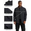 imageTACVASEN Mens Tactical Softshell Jacket Fleece Lined Water Resistant Windbreaker Military Lightweight Coat for HikingBlack