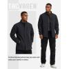 imageTACVASEN Mens Tactical Softshell Jacket Fleece Lined Water Resistant Windbreaker Military Lightweight Coat for HikingBlack