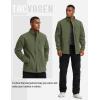 imageTACVASEN Mens Tactical Softshell Jacket Fleece Lined Water Resistant Windbreaker Military Lightweight Coat for HikingGreen