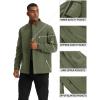 imageTACVASEN Mens Tactical Softshell Jacket Fleece Lined Water Resistant Windbreaker Military Lightweight Coat for HikingGreen