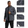 imageTACVASEN Mens Tactical Softshell Jacket Fleece Lined Water Resistant Windbreaker Military Lightweight Coat for HikingGrey