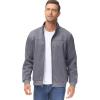 imageTACVASEN Mens Track Jacket Lightweight Full Zip Up Stand Collar Jacket Running Athletic Active Jacket Softshell OuterwearDark Grey