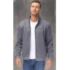 imageTACVASEN Mens Track Jacket Lightweight Full Zip Up Stand Collar Jacket Running Athletic Active Jacket Softshell OuterwearDark Grey
