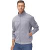 imageTACVASEN Mens Track Jacket Lightweight Full Zip Up Stand Collar Jacket Running Athletic Active Jacket Softshell OuterwearLight Grey