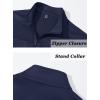 imageTACVASEN Mens Track Jacket Lightweight Full Zip Up Stand Collar Jacket Running Athletic Active Jacket Softshell OuterwearNavy