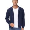 imageTACVASEN Mens Track Jacket Lightweight Full Zip Up Stand Collar Jacket Running Athletic Active Jacket Softshell OuterwearNavy