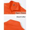 imageTACVASEN Mens Track Jacket Lightweight Full Zip Up Stand Collar Jacket Running Athletic Active Jacket Softshell OuterwearOrange