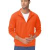 imageTACVASEN Mens Track Jacket Lightweight Full Zip Up Stand Collar Jacket Running Athletic Active Jacket Softshell OuterwearOrange