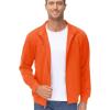 imageTACVASEN Mens Track Jacket Lightweight Full Zip Up Stand Collar Jacket Running Athletic Active Jacket Softshell OuterwearOrange