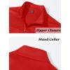 imageTACVASEN Mens Track Jacket Lightweight Full Zip Up Stand Collar Jacket Running Athletic Active Jacket Softshell OuterwearTomato Red
