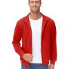 imageTACVASEN Mens Track Jacket Lightweight Full Zip Up Stand Collar Jacket Running Athletic Active Jacket Softshell OuterwearTomato Red