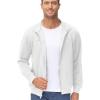 imageTACVASEN Mens Track Jacket Lightweight Full Zip Up Stand Collar Jacket Running Athletic Active Jacket Softshell OuterwearWhite