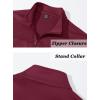 imageTACVASEN Mens Track Jacket Lightweight Full Zip Up Stand Collar Jacket Running Athletic Active Jacket Softshell OuterwearWine Red