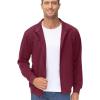 imageTACVASEN Mens Track Jacket Lightweight Full Zip Up Stand Collar Jacket Running Athletic Active Jacket Softshell OuterwearWine Red