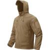 imageTACVASEN Mens Tactical Fleece Jacket Heavyweight Military Hoodie with 6 Pockets Winter Warm Coats Windproof OutdoorBrown