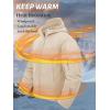 imageTACVASEN Mens Fleece Jacket Full Zip Tactical Hoodies Winter Coats Windproof Hoodies Warm HuntingBeige