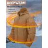 imageTACVASEN Mens Fleece Jacket Full Zip Tactical Hoodies Winter Coats Windproof Hoodies Warm HuntingSand