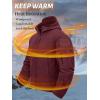 imageTACVASEN Mens Fleece Jacket Full Zip Tactical Hoodies Winter Coats Windproof Hoodies Warm HuntingWine Red