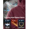 imageTACVASEN Mens Fleece Jacket Full Zip Tactical Hoodies Winter Coats Windproof Hoodies Warm HuntingWine Red