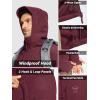 imageTACVASEN Mens Fleece Jacket Full Zip Tactical Hoodies Winter Coats Windproof Hoodies Warm HuntingWine Red