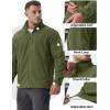 imageTACVASEN Mens Fleece Jacket Full Zip Winter Jacket Lightweight Tactical Jackets Outdoor Hiking Coats with PocketsArmy Green