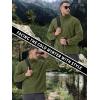 imageTACVASEN Mens Fleece Jacket Full Zip Winter Jacket Lightweight Tactical Jackets Outdoor Hiking Coats with PocketsArmy Green
